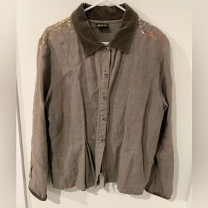 Two Star Dog button up jacket with paint splatters